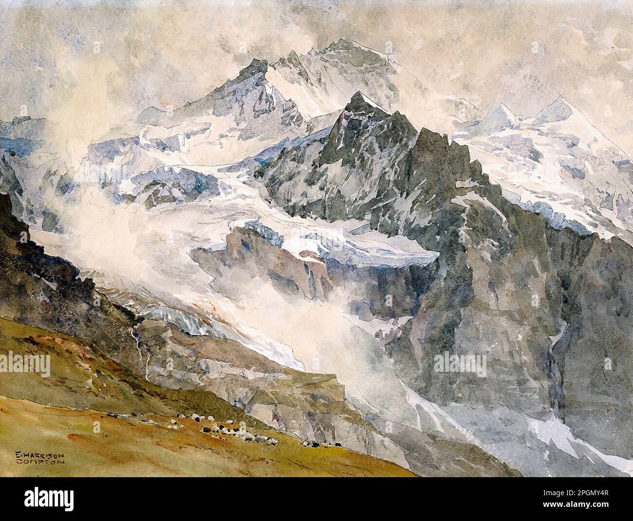 Compton Edward Theodore - Suisse - École allemande - 19th et début du 20th siècle - Compton Edward Theodore - Suisse - École allemande - 19th et début du 20th siècle Banque D'Images