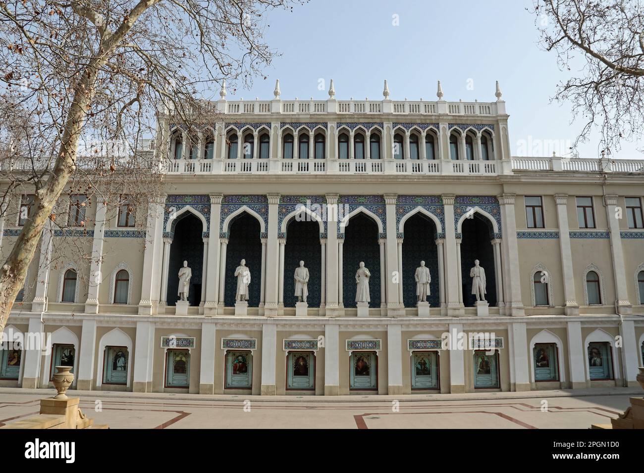 Musée de la littérature azerbaïdjanaise de Nizami à Bakou Banque D'Images