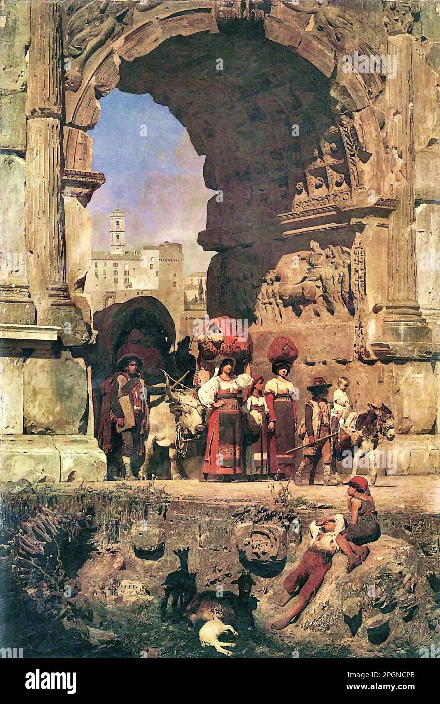 Rom Arc Lenbach Franz Von - l'Arc de Titus à Rome - Ecole allemande - 19th ...
