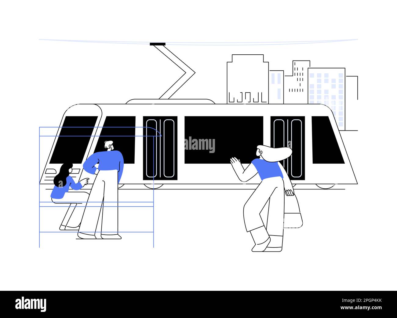 Illustration du vecteur de concept abstrait tram. Illustration de Vecteur