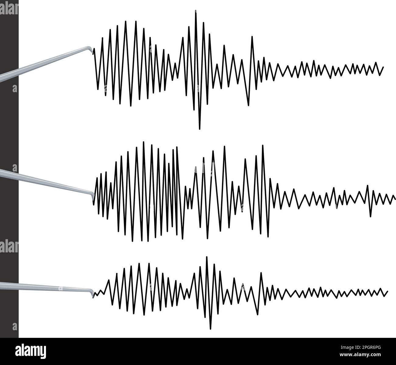 Illustration d'un séisme sismographe ou d'une onde de test polygraphique Illustration de Vecteur