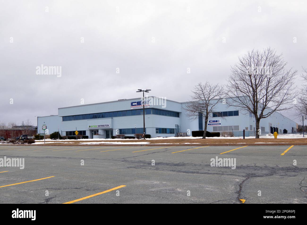 L'ancienne usine de montage de voitures Volvo Halifax, située dans le parc industriel de Bayers Lake, à Halifax, au Canada, qui a fonctionné de 1987 à 1998. Banque D'Images