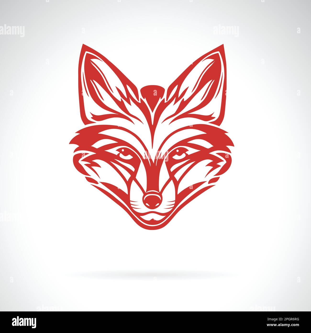 Motif vectoriel de tête de renard sur fond blanc. Illustration vectorielle superposée facile à modifier. Animaux sauvages. Illustration de Vecteur
