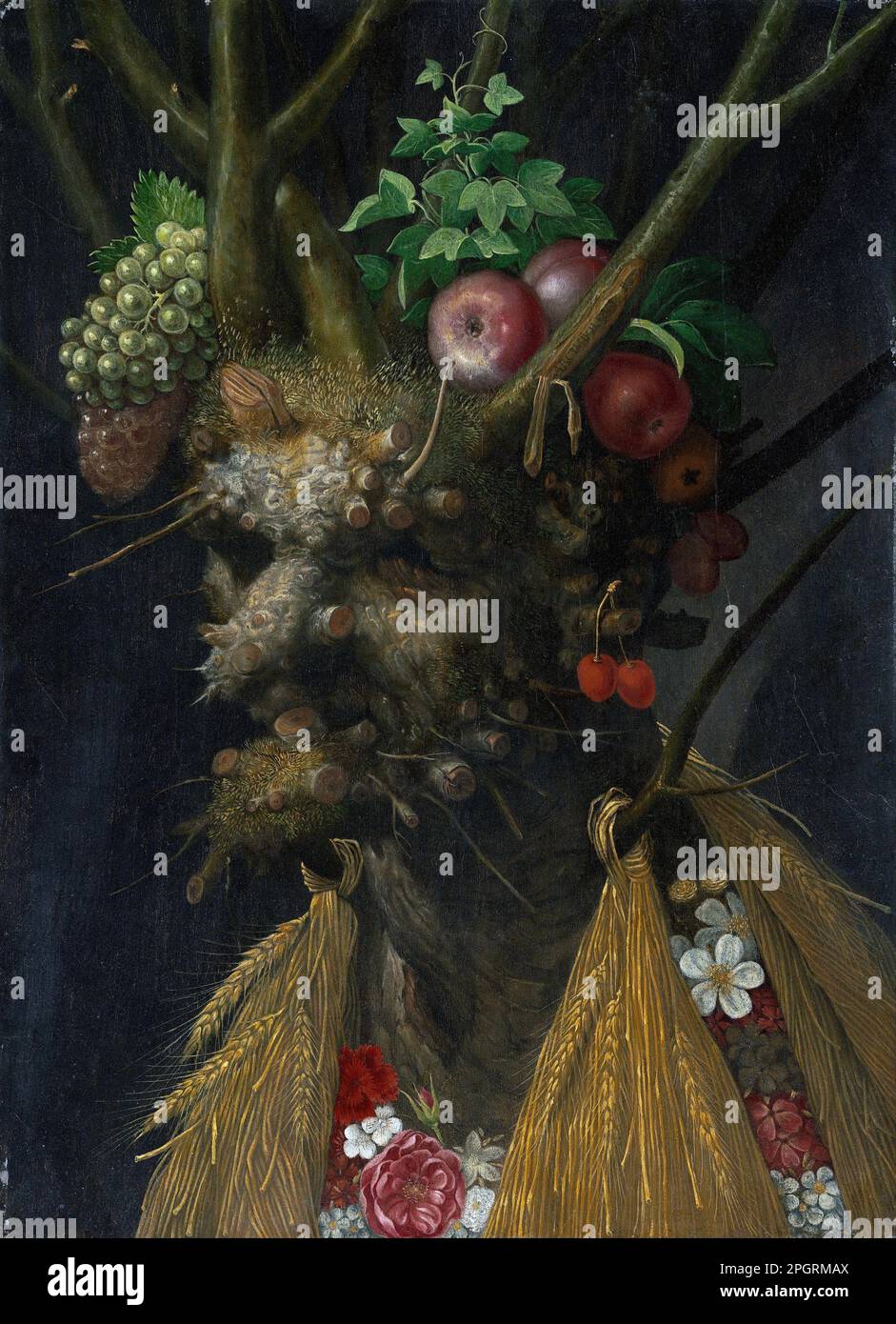 Four Seasons in One Head vers 1590 par Giuseppe Arcimboldo Banque D'Images