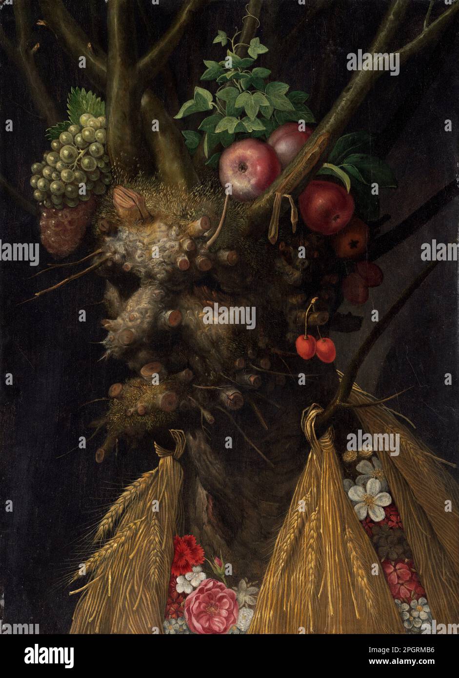Four Seasons in One Head vers 1590 par Giuseppe Arcimboldo Banque D'Images
