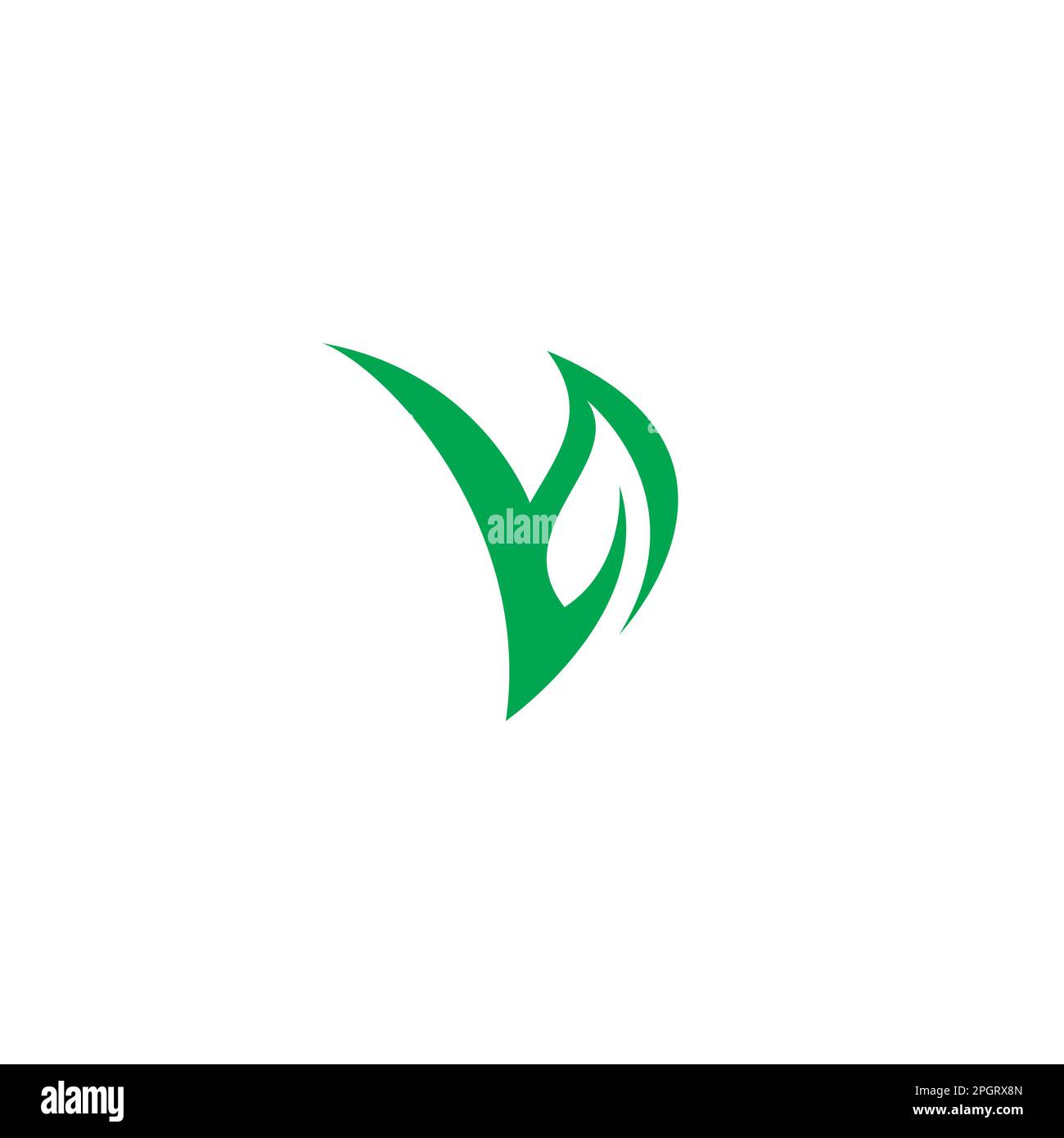 Vecteur du logo V Leaf. V logo nature Illustration de Vecteur