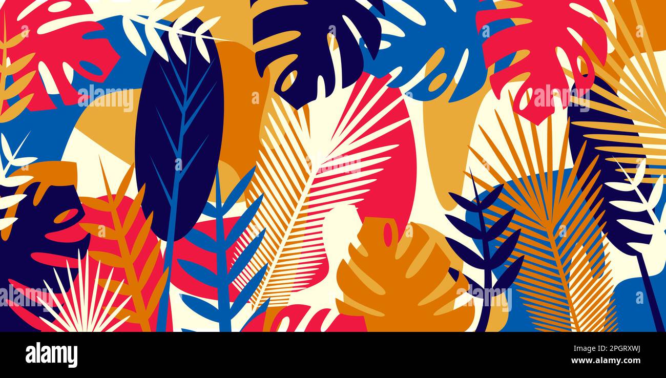 Illustration vectorielle de l'arrière-plan des feuilles colorées Illustration de Vecteur