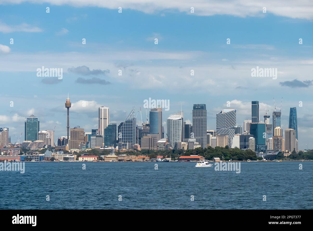 Sydney en Australie : le port et les gratte-ciel Banque D'Images
