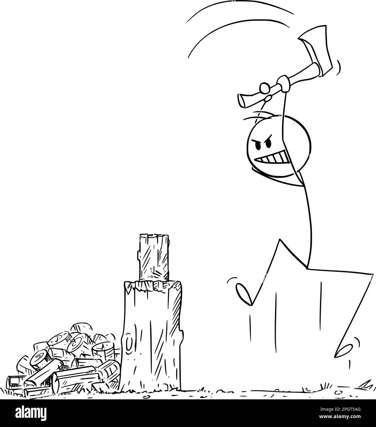 Bûcheron avec hax hopping bois ou bois de chauffage , dessin animé vecteur chiffre ou illustration de caractère. Illustration de Vecteur Bûcheron avec hax hopping bois ou bois de chauffage , dessin animé vecteur chiffre ou illustration de caractère. Illustration de Vecteur