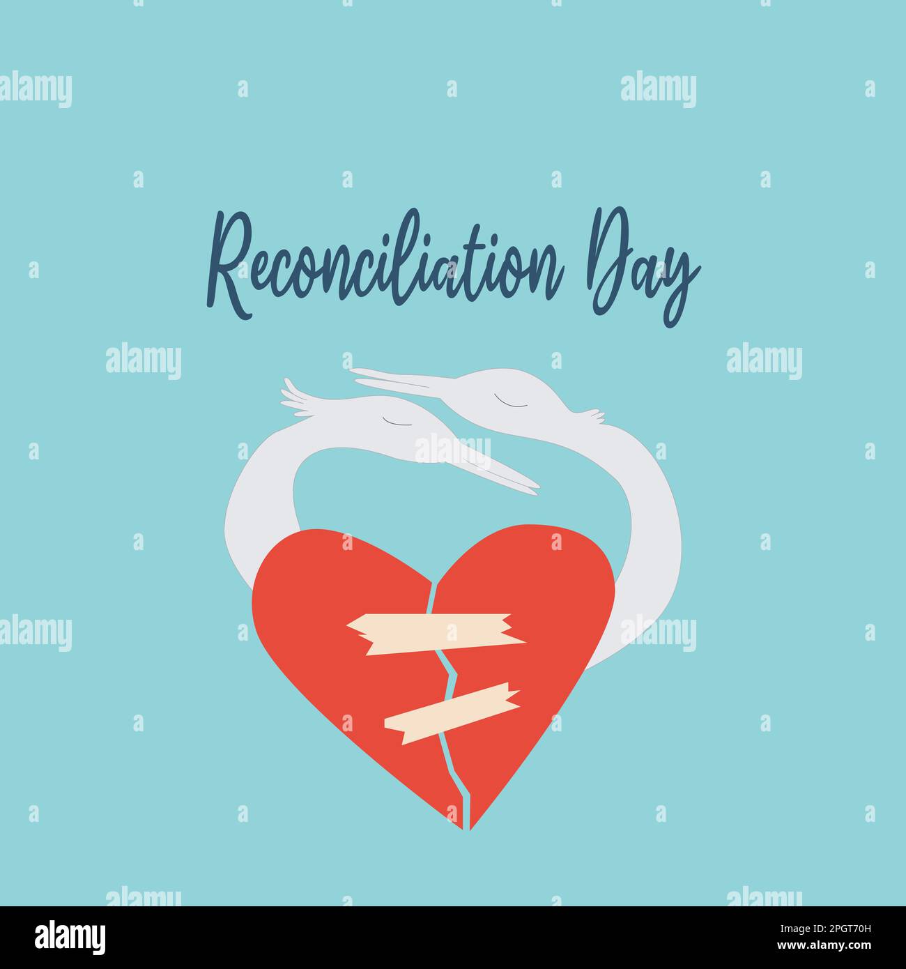Carte de bannière vectorielle de la journée nationale de réconciliation Illustration de Vecteur