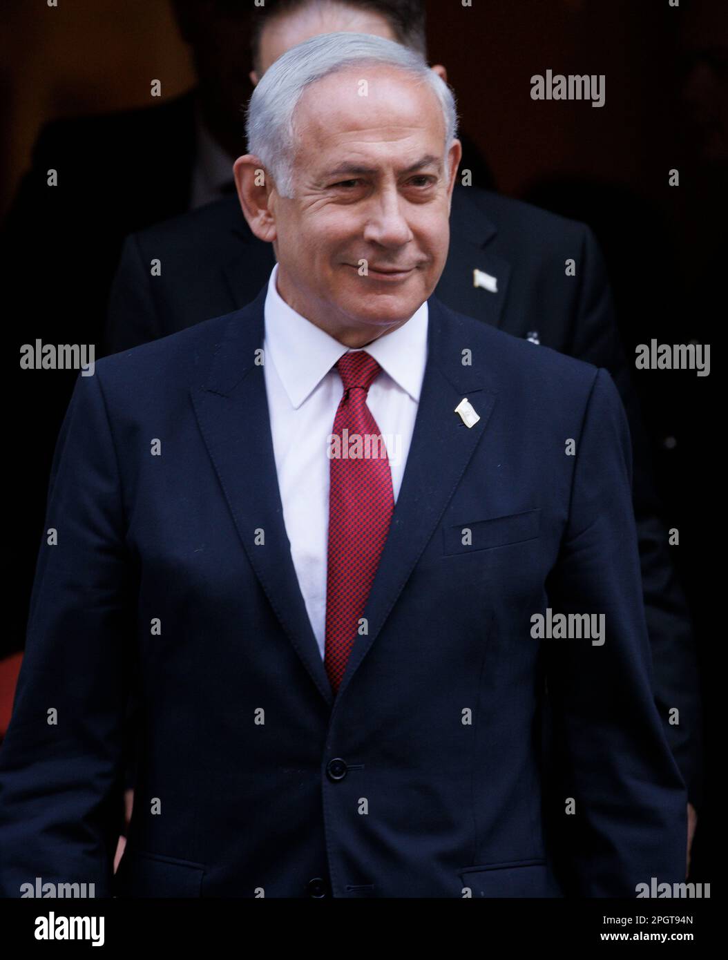 Londres, Royaume-Uni. 24th mars 2023. Le Premier ministre israélien, Benjamin Netanyahu, à Downing Street pour des entretiens avec le Premier ministre britannique, Rishi Sunak. Crédit : Mark Thomas/Alay Live News Banque D'Images