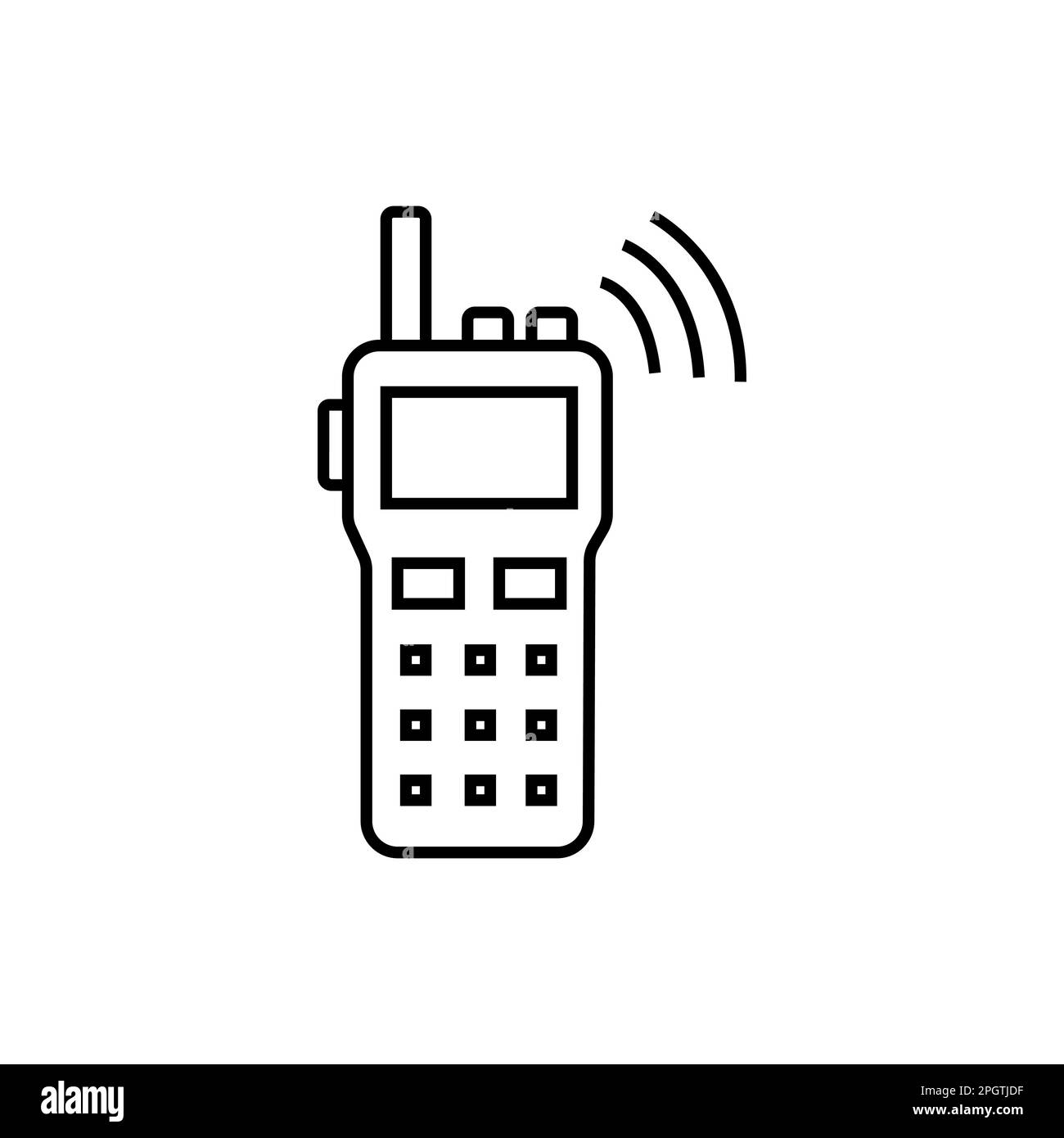 Icône vectorielle des talkies-walkies. illustration d'éléments simples noirs isolés provenant du concept d'activités extérieures. walkie portatif à vecteur modifiable Illustration de Vecteur