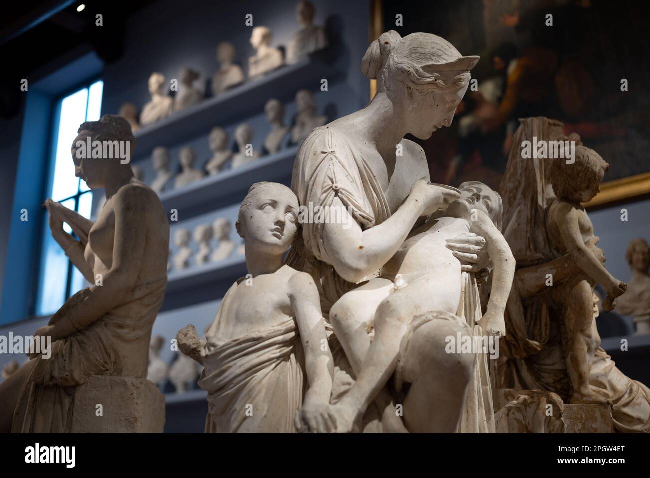 La collection Gipsoteca ou plâtre de Lorenzo Bartolini et Luigi Pampaloni à l'Accademia de Florence Banque D'Images