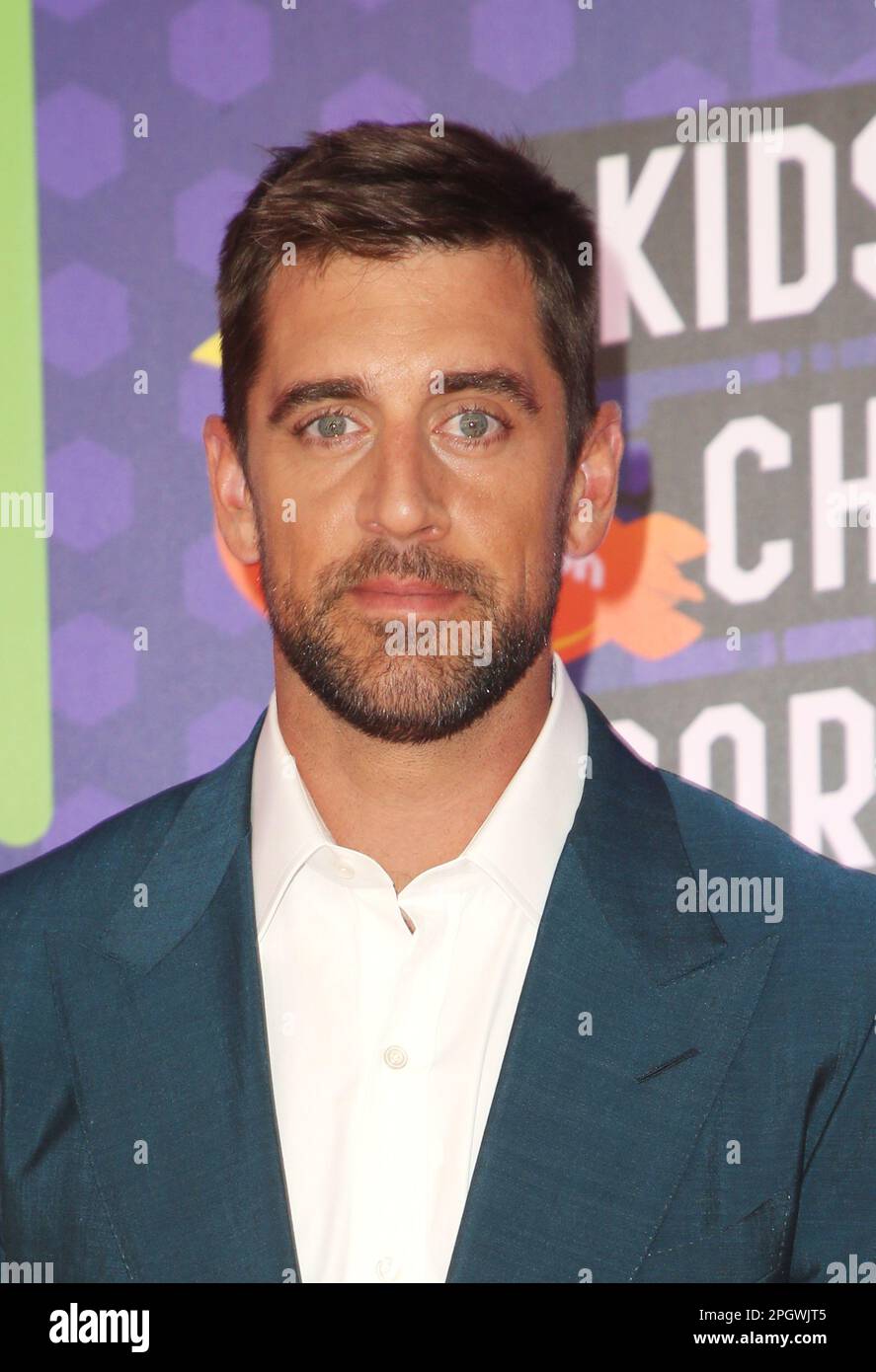 SANTA MONICA, CA - 19 JUILLET : Aaron Rodgers à la cérémonie de remise des prix du choix des enfants 2018 de Nickelodeon au Barker Hangar à Santa Monica, Californie, sur 19 juillet 2018. Crédit: Faye Sadou/MediaPunch Banque D'Images