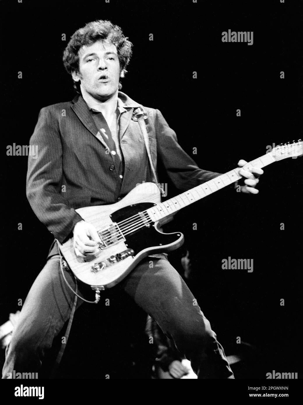 Bruce Springsteen au Centre civique, Providence, Rhode Island, Etats-Unis, 26 août, 1978. Banque D'Images