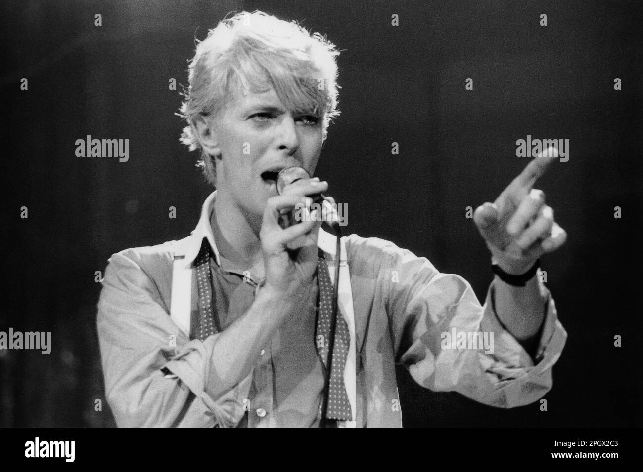 David Bowie au Colisee, Québec, Québec, Canada, 11 juillet, 1983. Banque D'Images