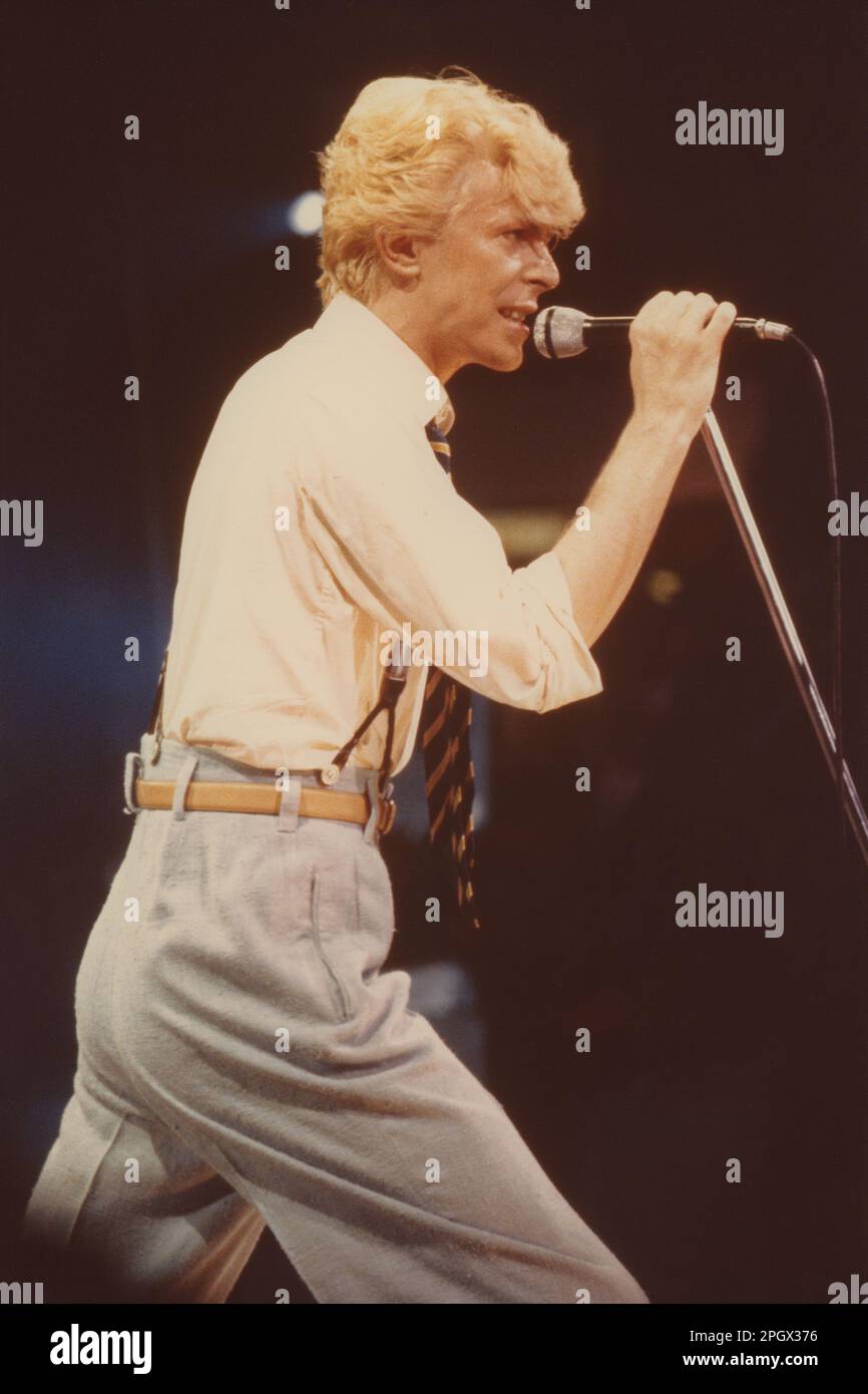 David Bowie au Colisee, Québec, Québec, Canada, 11 juillet, 1983. Banque D'Images
