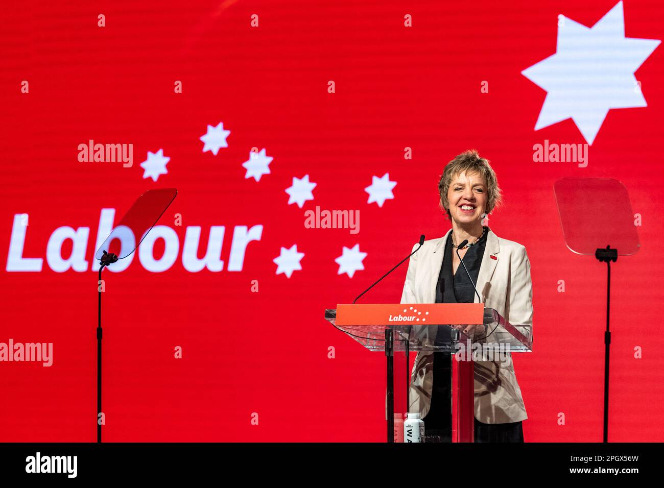 Cork, Irlande. 24th mars 2023. La Conférence du Parti du travail de 72nd commence ce soir à l'hôtel Silver Springs de Cork. Ivana Bacik, chef du travail, prononce son discours d'ouverture à la conférence. Crédit : AG News/Alay Live News Banque D'Images