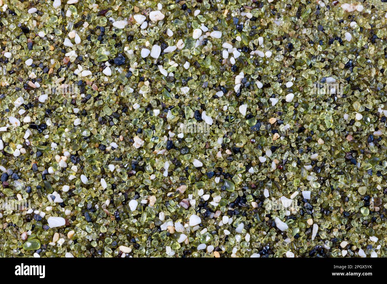 Sable olivine, South point, île d'Hawaï Banque D'Images