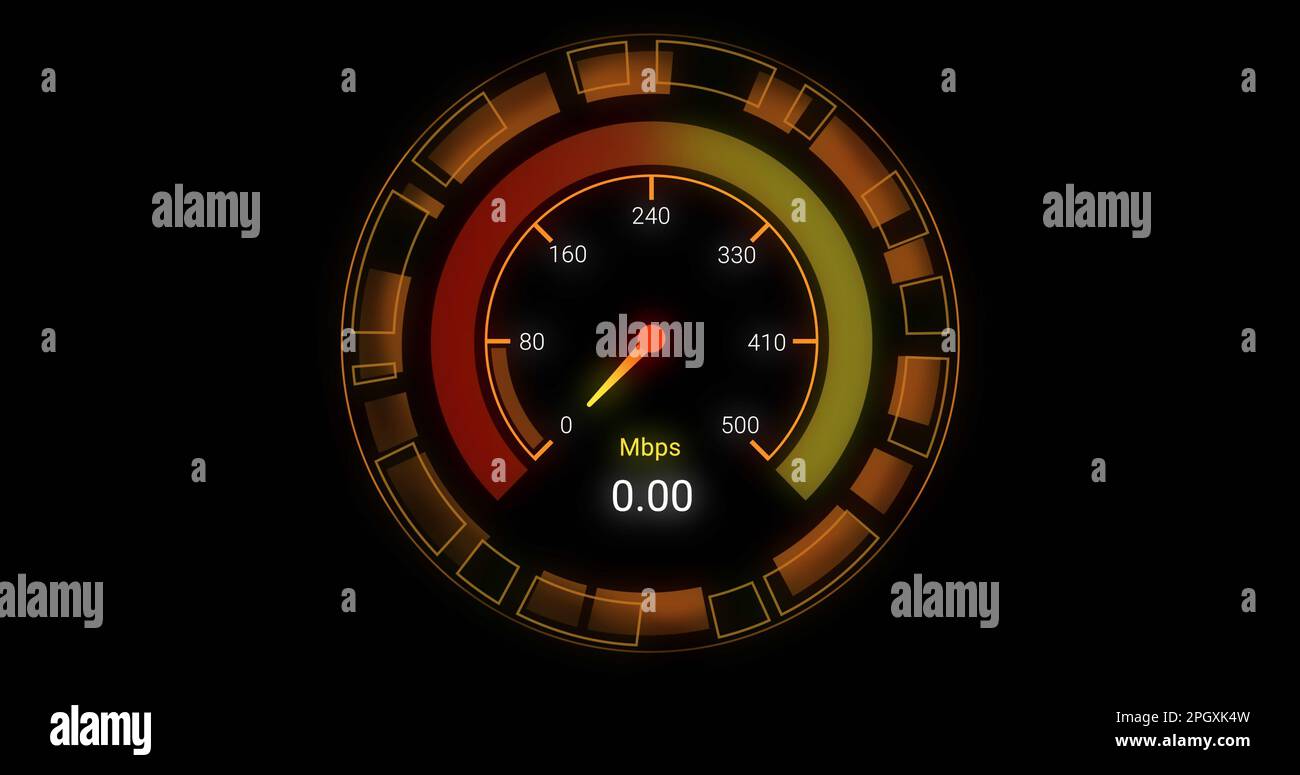 Image du compteur de vitesse et du traitement des données Banque D'Images