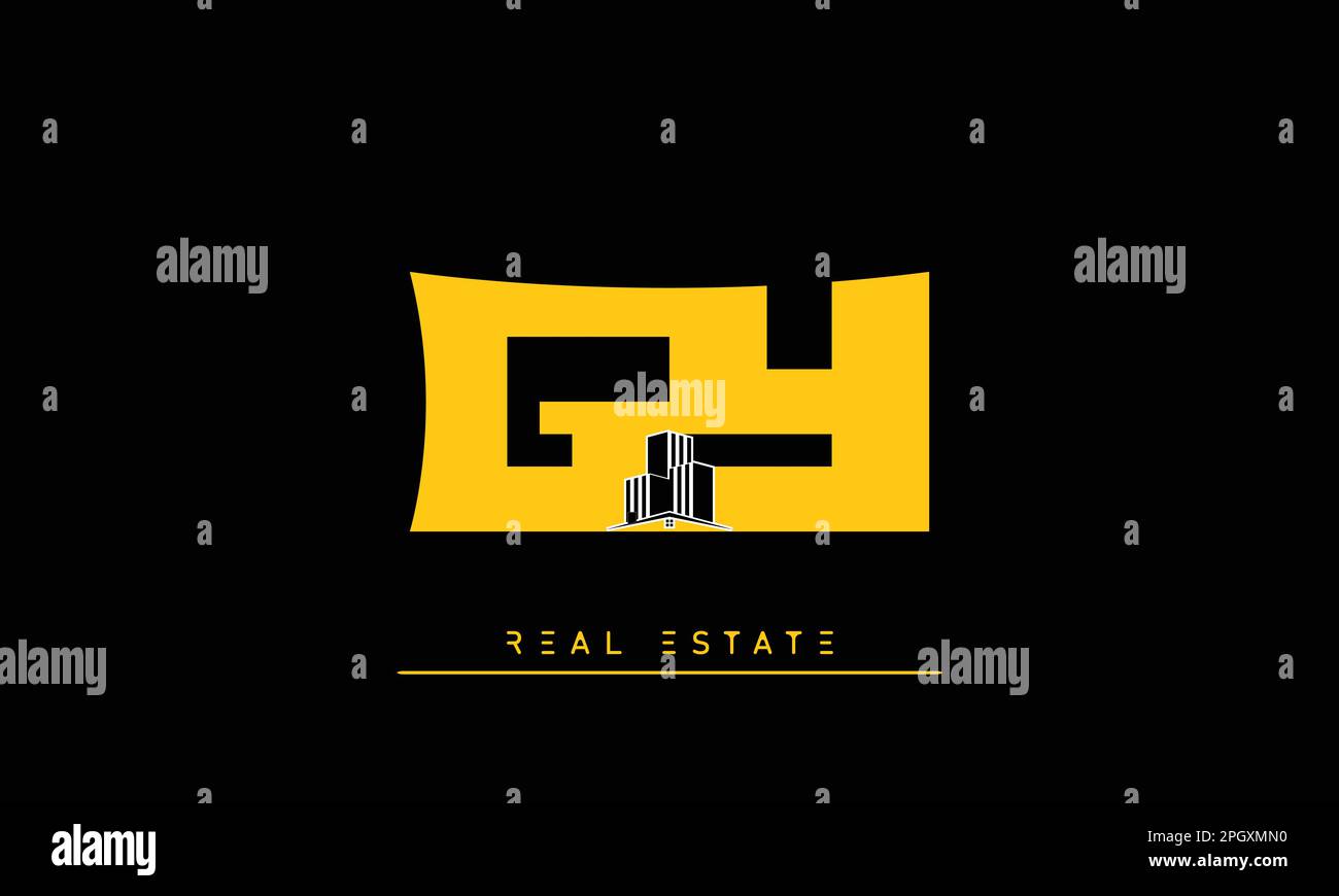 Lettres immobilières initiales Monogram logo GY , YG Illustration de Vecteur