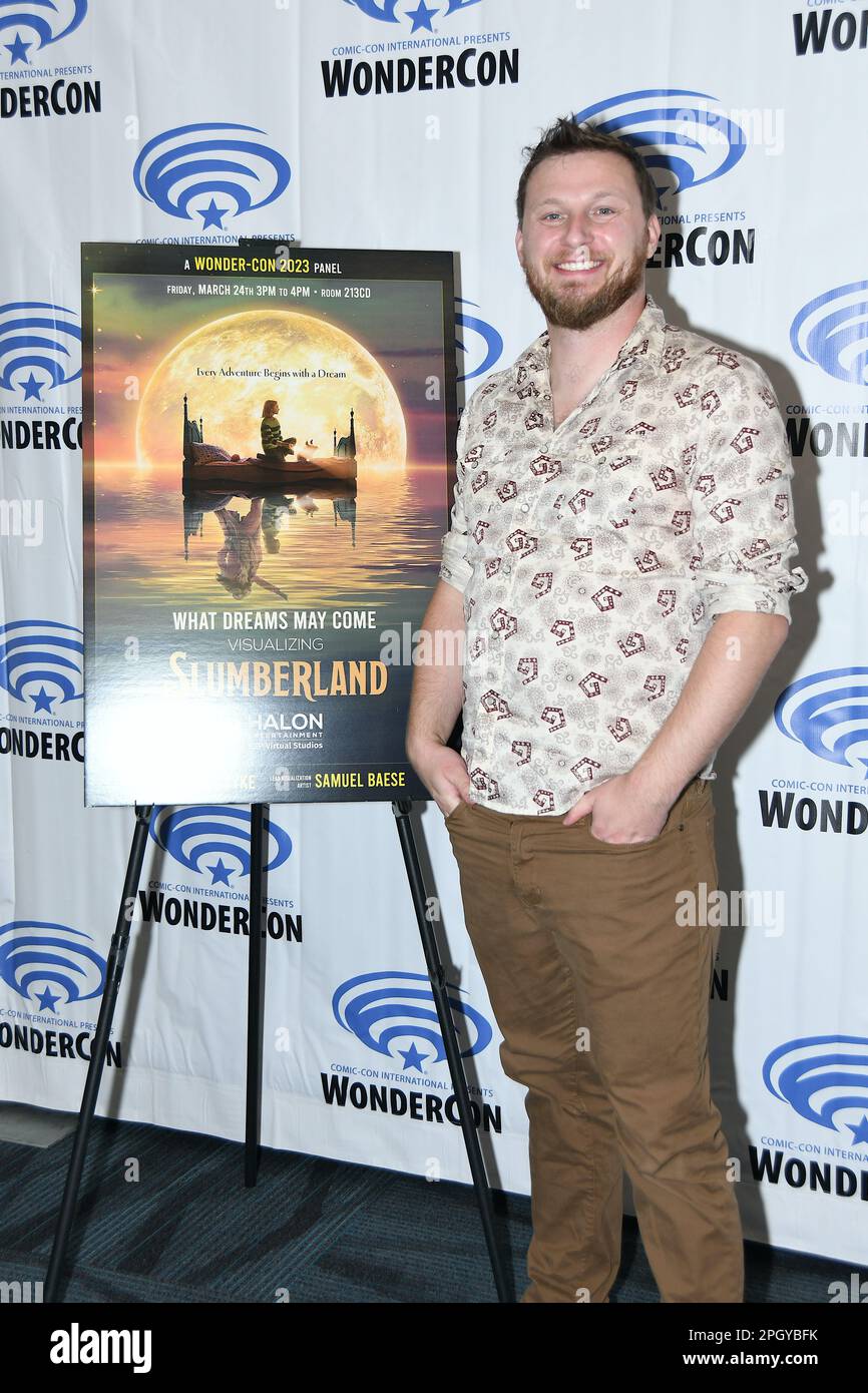 Casey Pyke arrive à Netflix photocall pour “Slumberland“ au WonderCon 2023 jour 1 au Centre de congrès d'Anaheim sur 24 mars 2023 Banque D'Images