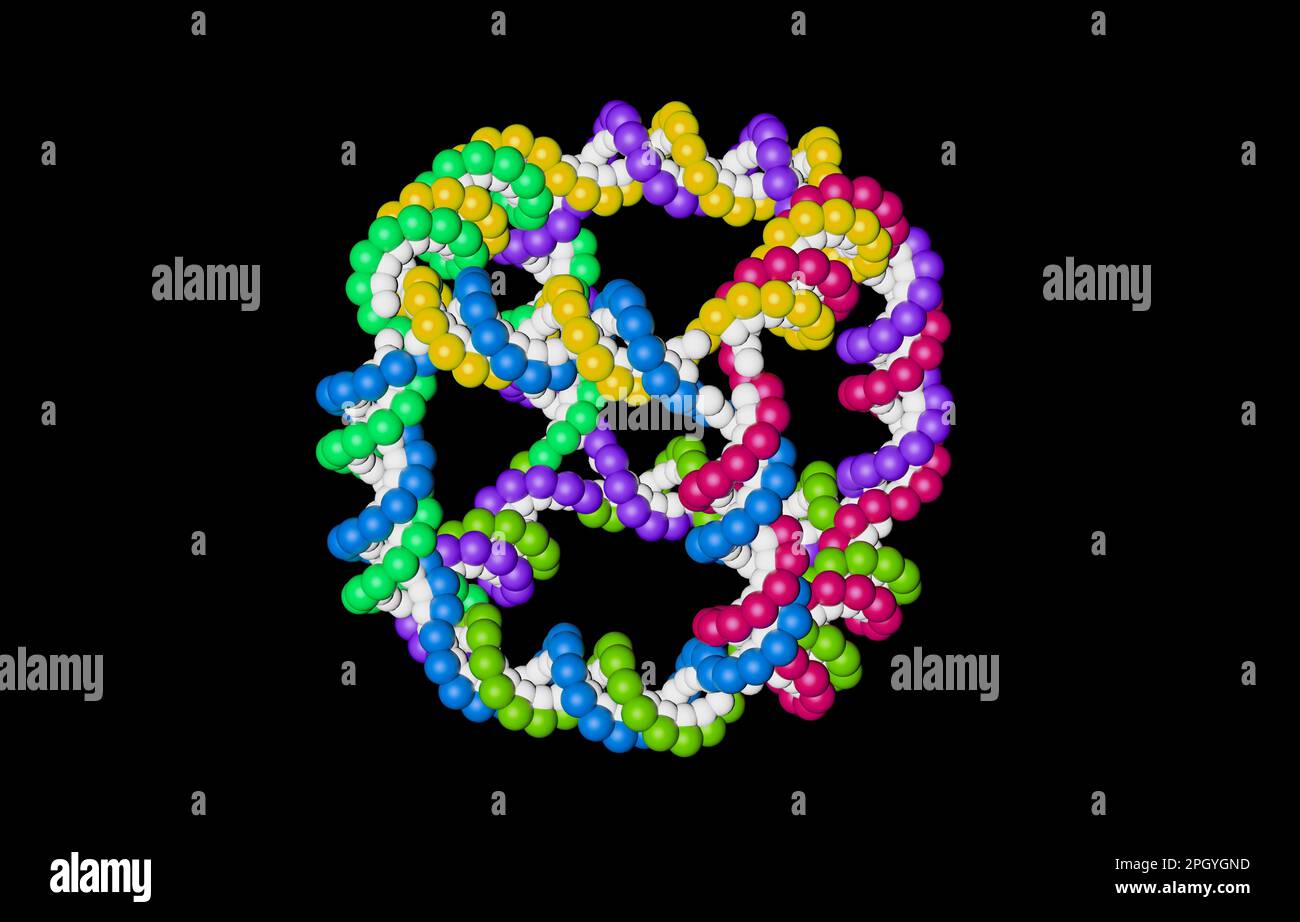 Cube d'ADN, modèle moléculaire Banque D'Images