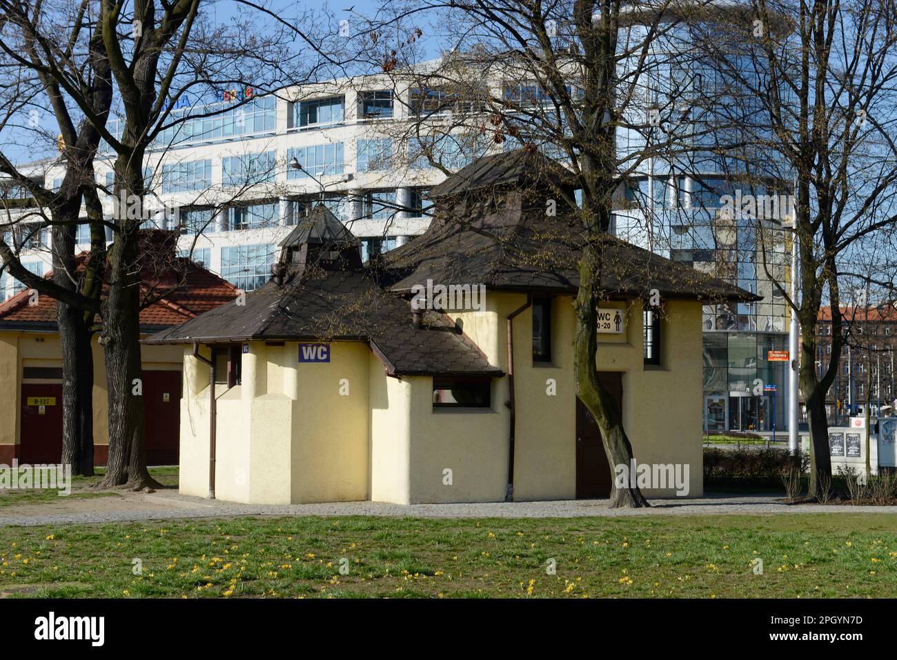 WC, Sand Island, Wroclaw, Basse-Silésie, Pologne Banque D'Images