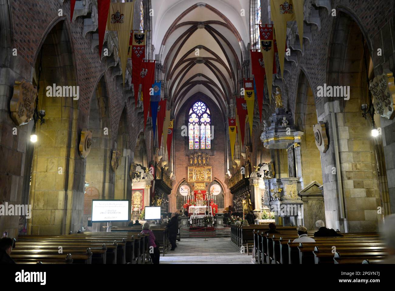 St. Cathédrale de John's, île de la Cathédrale, Wroclaw, Basse-Silésie, Pologne Banque D'Images