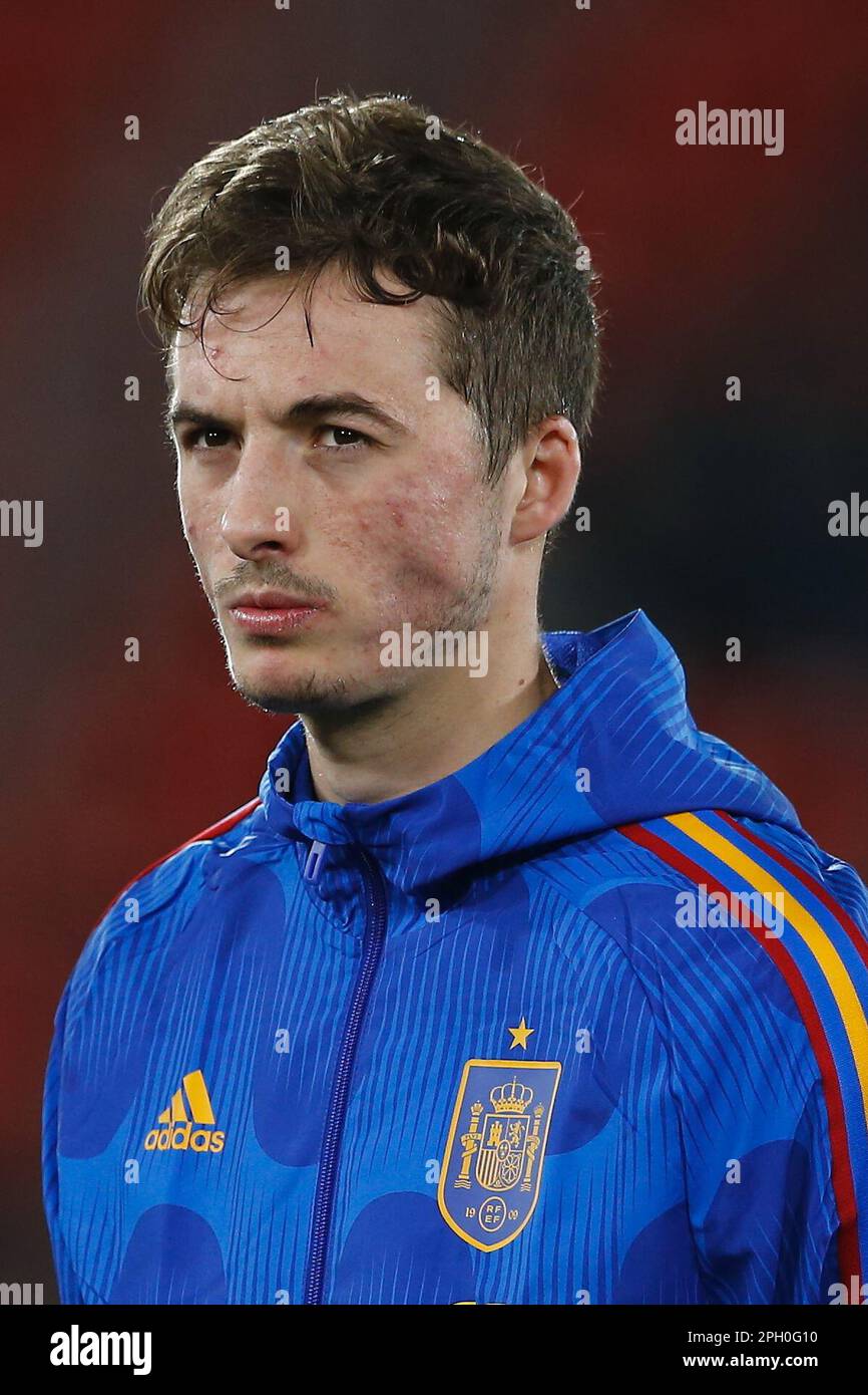 Almeria, Espagne. 24th mars 2023. Jon Pacheco (ESP) football : moins de 21 ans rencontre internationale amicale entre U21 Espagne 3-2 U21 Suisse au stade Power Horse d'Almeria, Espagne . Crédit: Mutsu Kawamori/AFLO/Alay Live News Banque D'Images