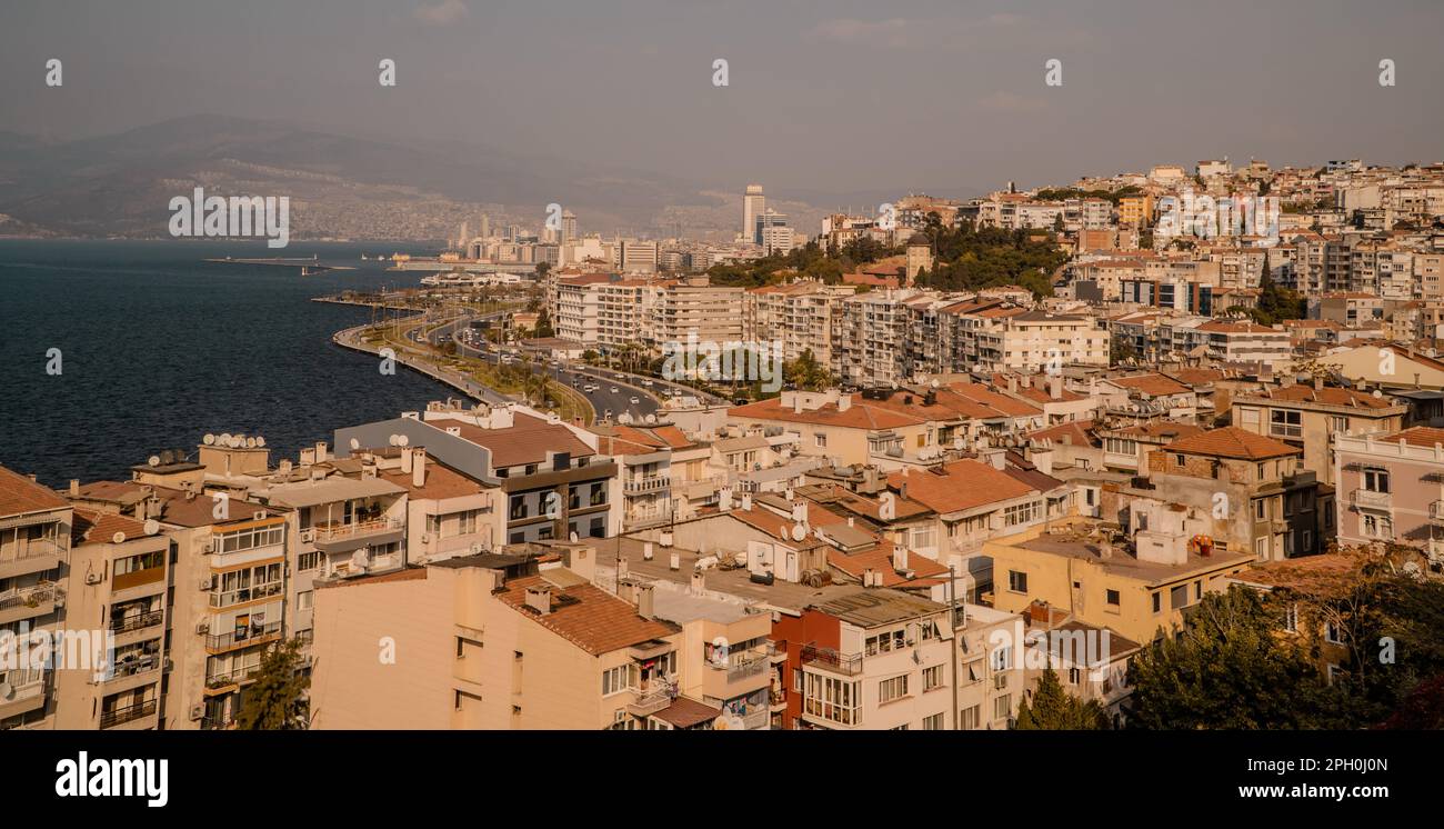 Vue aérienne de la ville d'Izmir, Turquie Banque D'Images