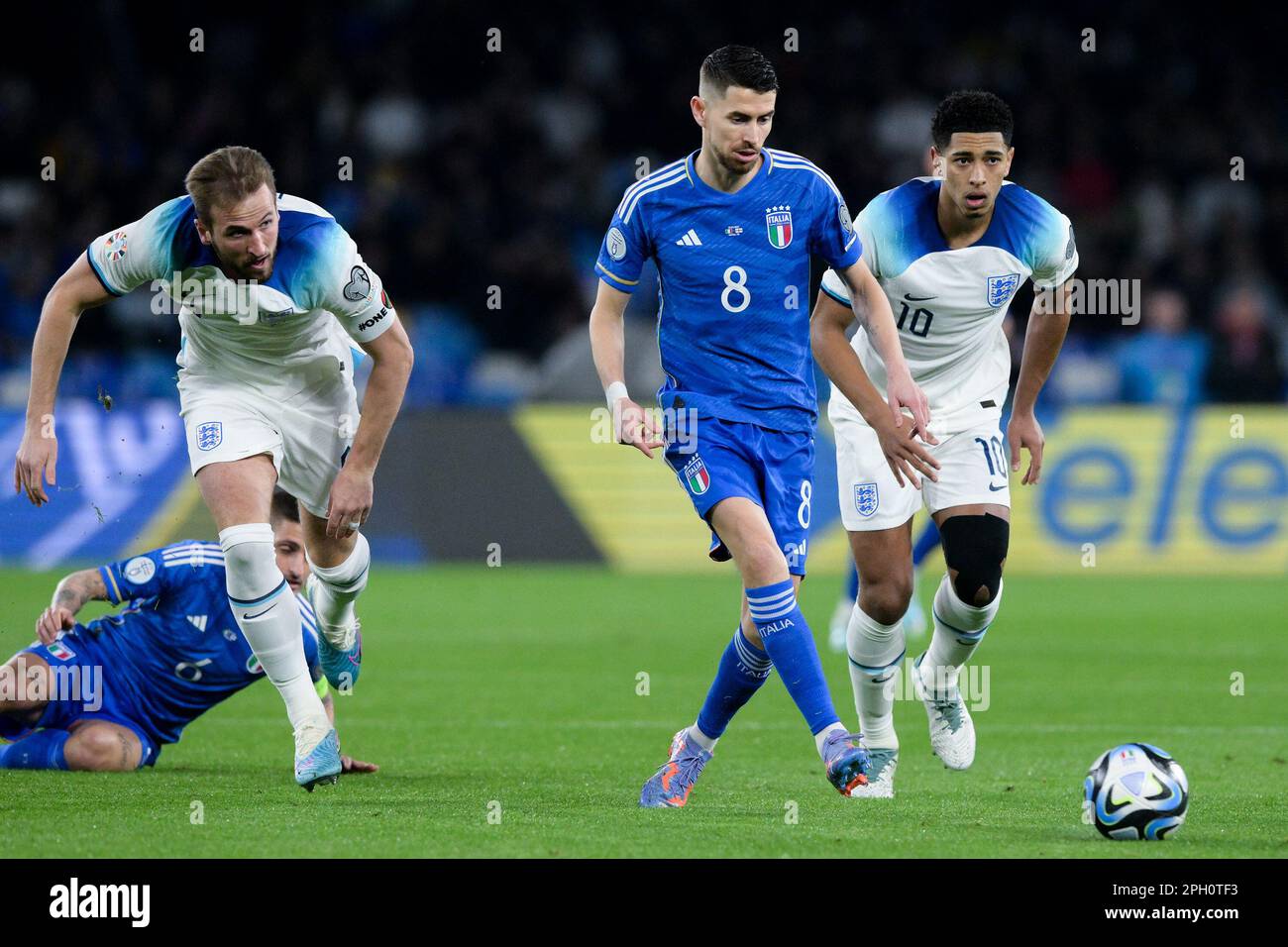 Naples, Italie. 23rd mars 2023. Jorginho d'Italie lors du match de l'UEFA EURO qualificatifs entre l'Italie et l'Angleterre au Stadio Diego Armando Maradona, Naples, Italie, le 23 mars 2023. Credit: Giuseppe Maffia/Alay Live News Banque D'Images