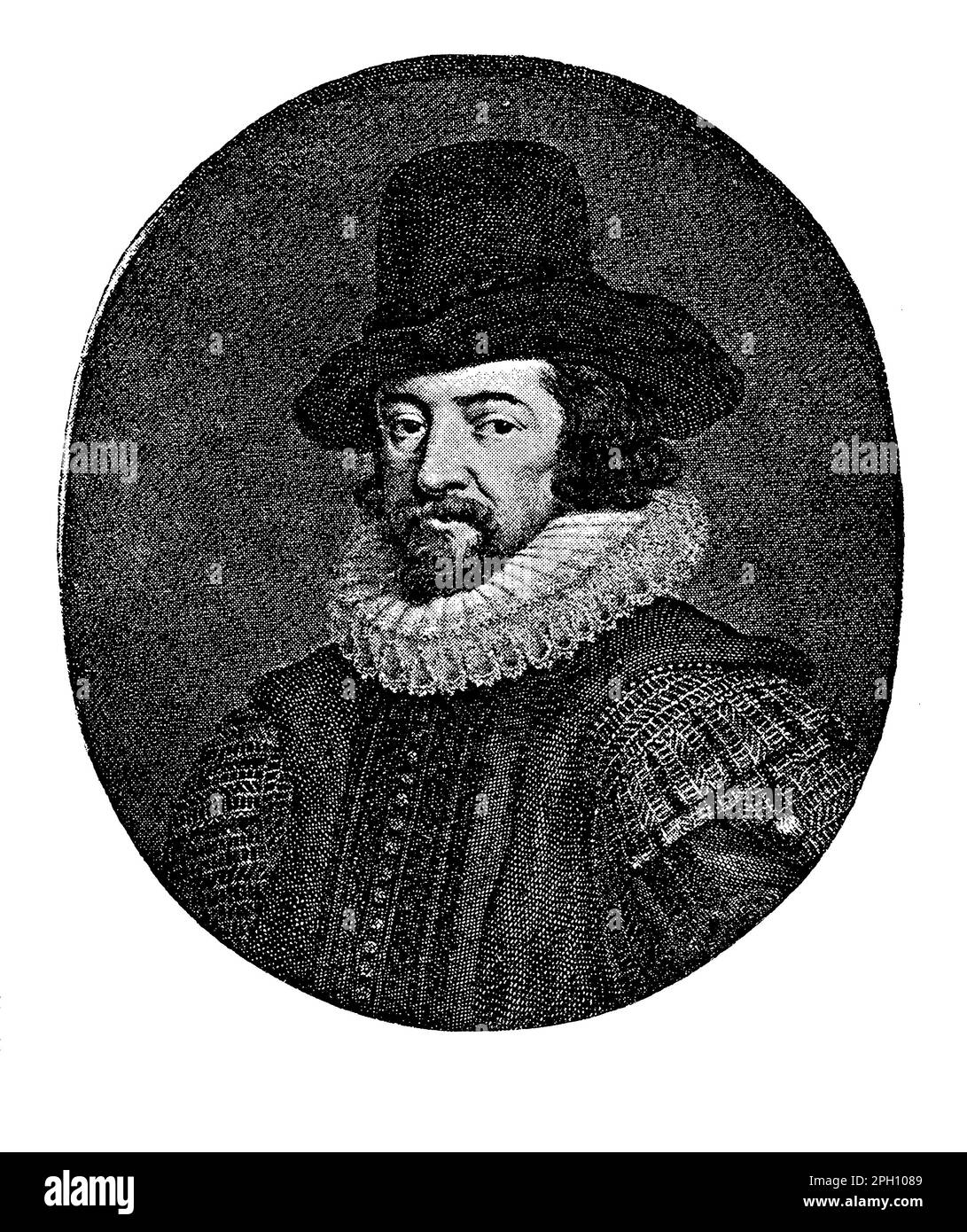 Francis Bacon (1561-1626) était un philosophe, homme d'État et scientifique anglais, considéré comme le père de l'empirisme et de la méthode scientifique. Ses travaux ont eu un impact significatif sur le développement de la philosophie naturelle, de la science moderne et de la philosophie de la science. Parmi ses œuvres remarquables, citons Novum Organum, l'avancement de l'apprentissage et New Atlantis. Les idées de bacon sur la science, le savoir et le progrès continuent d'influencer les débats contemporains en philosophie, en science et en technologie Banque D'Images