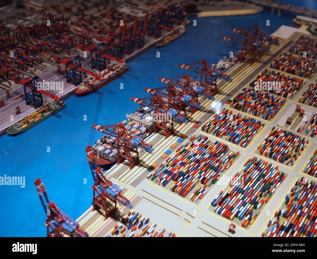 À l'intérieur du Musée maritime international de Hambourg, les bateaux et les bateaux d'art miniatures Banque D'Images