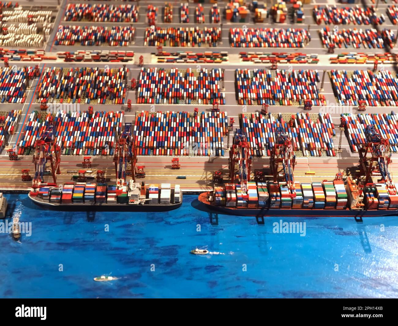À l'intérieur du Musée maritime international de Hambourg, les bateaux et les bateaux d'art miniatures Banque D'Images