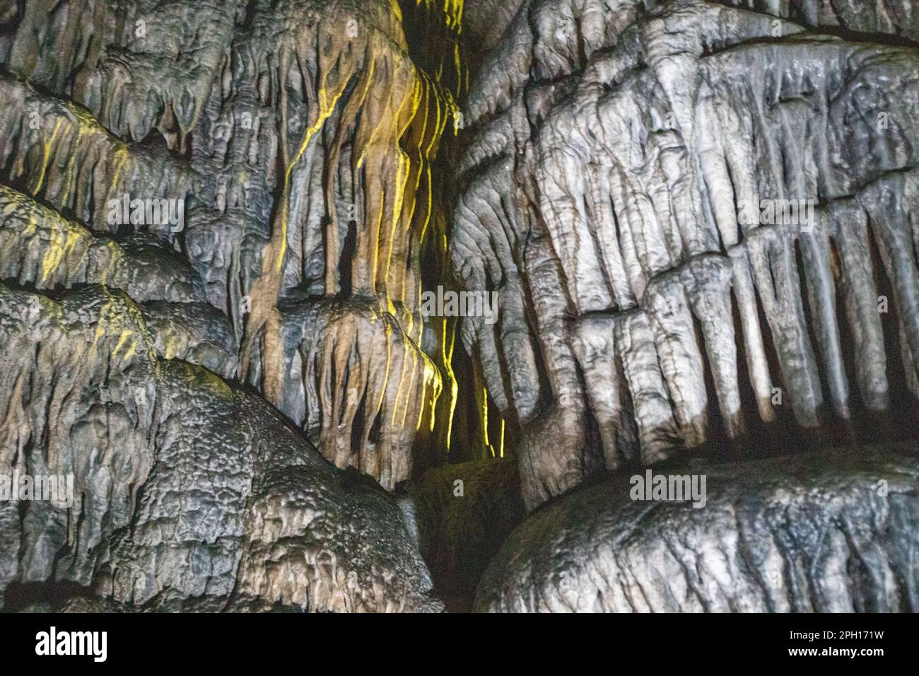 Grotte stalactite en Crète, lieu de naissance de Zeus. Photo de haute qualité. Banque D'Images