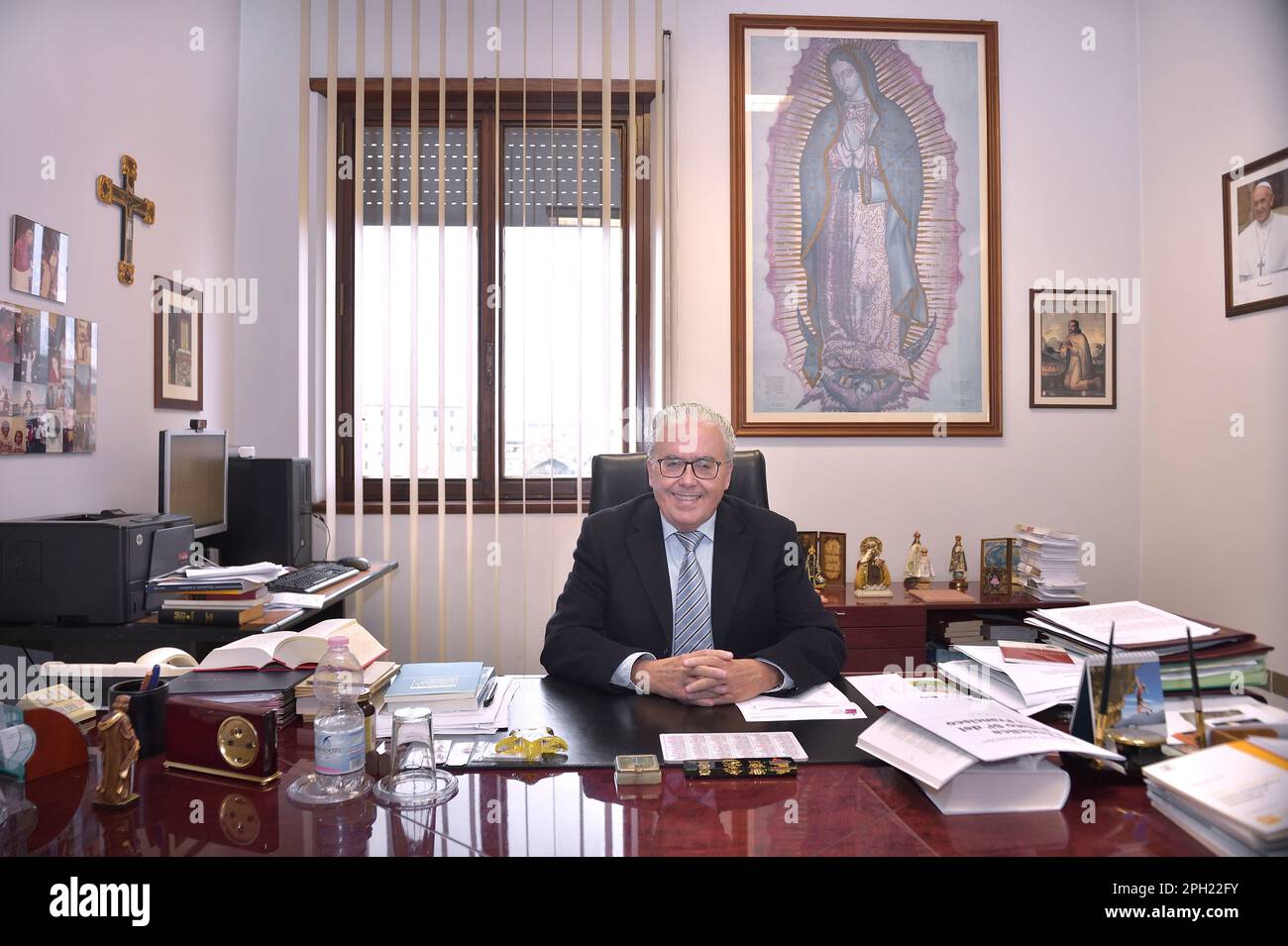 Etat de la Cité du Vatican, Vatikanstadt. 25th mars 2023. Guzmán Carriquiry Lecour.secretary en charge de la vice-présidence de la Commission pontificale pour l'Amérique latine. Credit: dpa/Alay Live News Banque D'Images