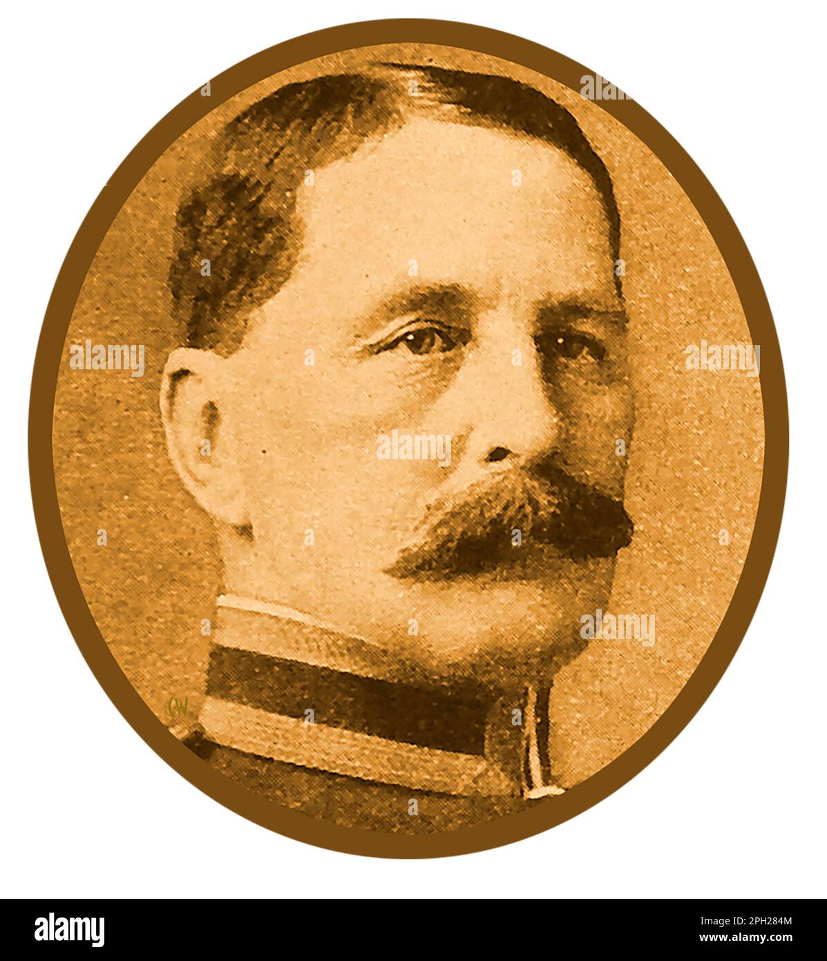 Un portrait de la première Guerre mondiale du général de division britannique Sir William Henry Birkbeck, directeur britannique des montages. Banque D'Images