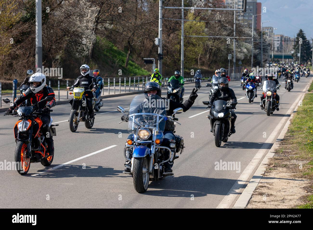 Sofia, Bulgarie - 25 mars 2023: Ouverture officielle de la saison estivale de la moto à Sofia, Bulgarie Banque D'Images