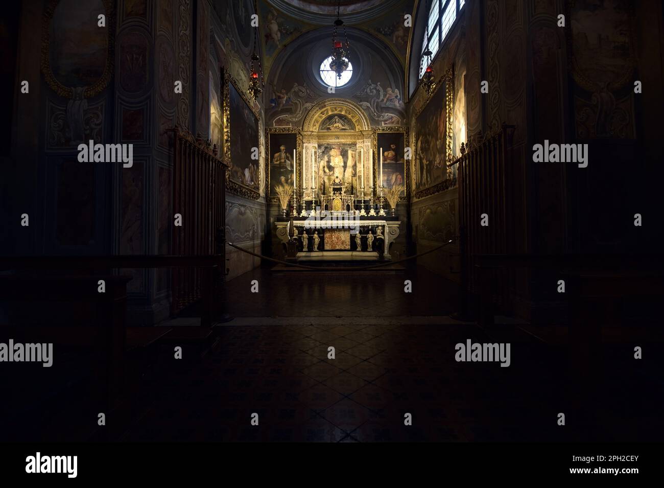 Chapelle du Saint-Sacrement dans l'ancien dôme de Brescia Banque D'Images