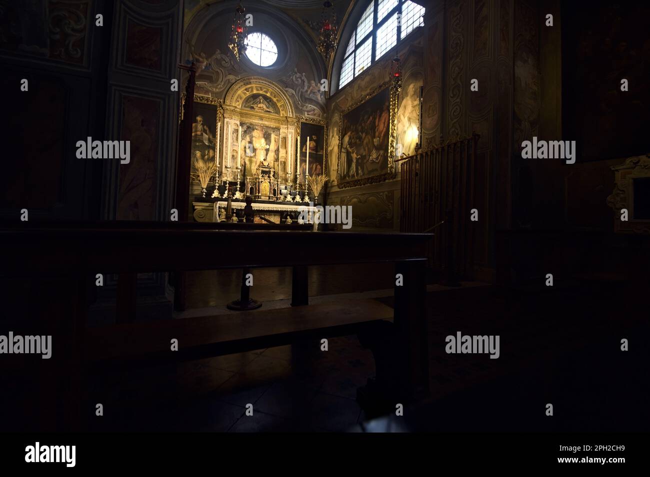 Chapelle du Saint-Sacrement dans l'ancien dôme de Brescia Banque D'Images