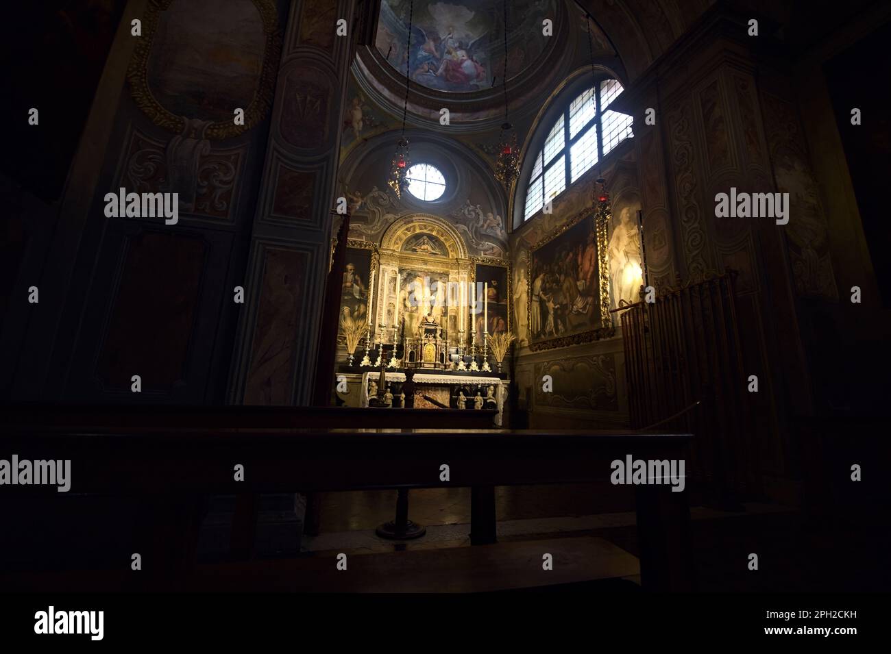 Chapelle du Saint-Sacrement dans l'ancien dôme de Brescia Banque D'Images