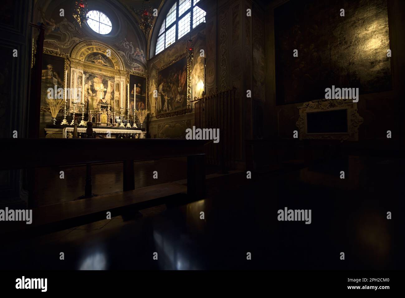 Chapelle du Saint-Sacrement dans l'ancien dôme de Brescia Banque D'Images