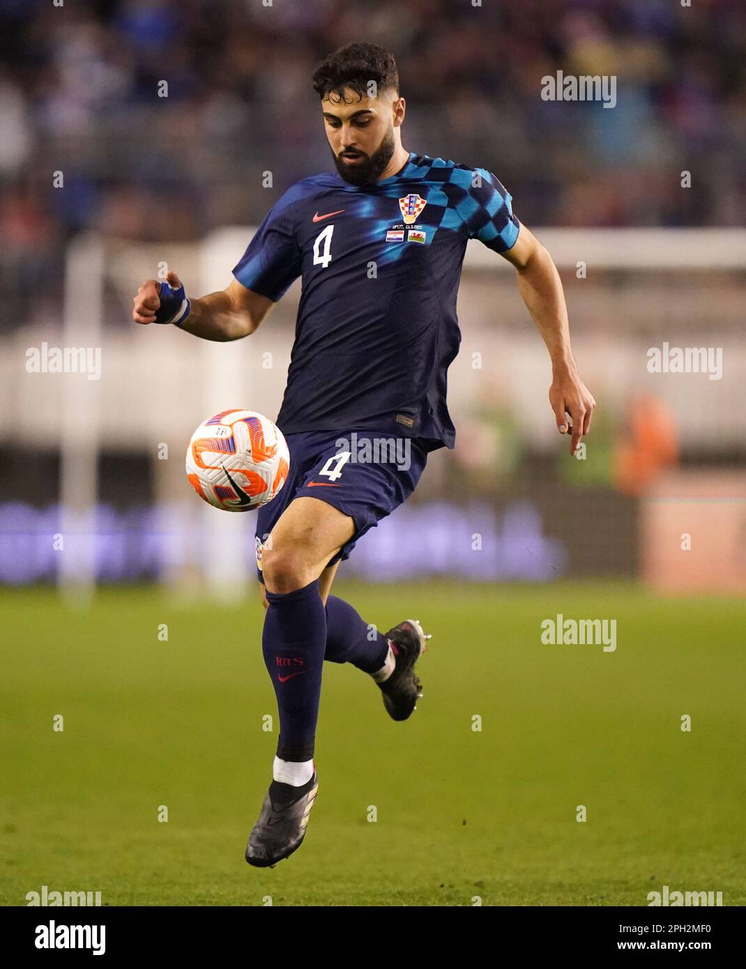 Josko Gvardiol en Croatie lors du match de qualification de l'UEFA Euro