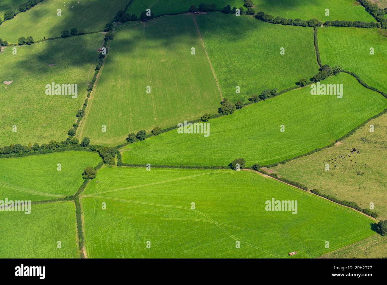 Vues aériennes sur le Carmarthenshire, pays de Galles de l'Ouest Banque D'Images