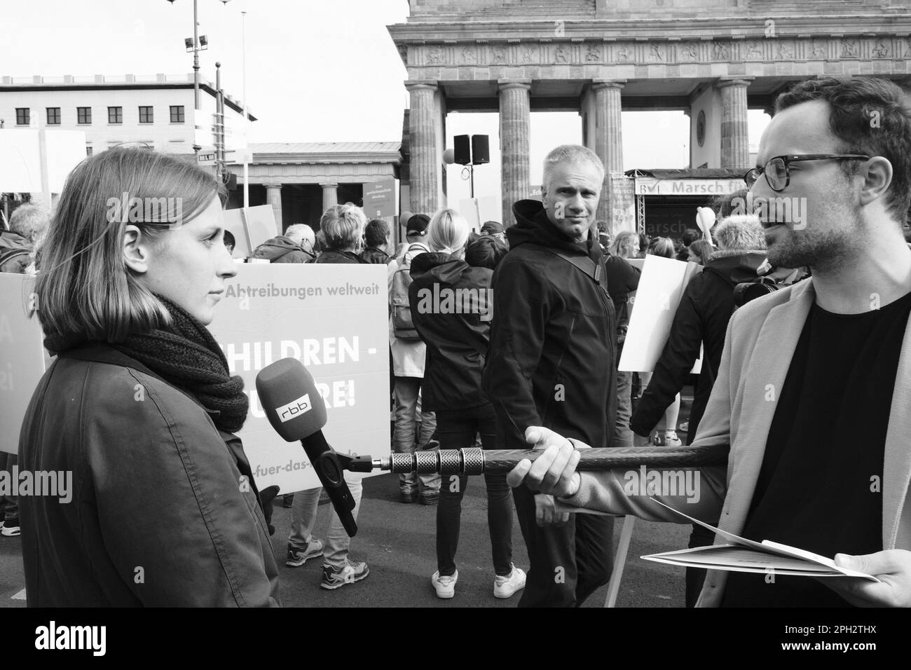 Berlin Brandenburger Tor, Marsch fuer das Leben. Mars pour la vie Banque D'Images