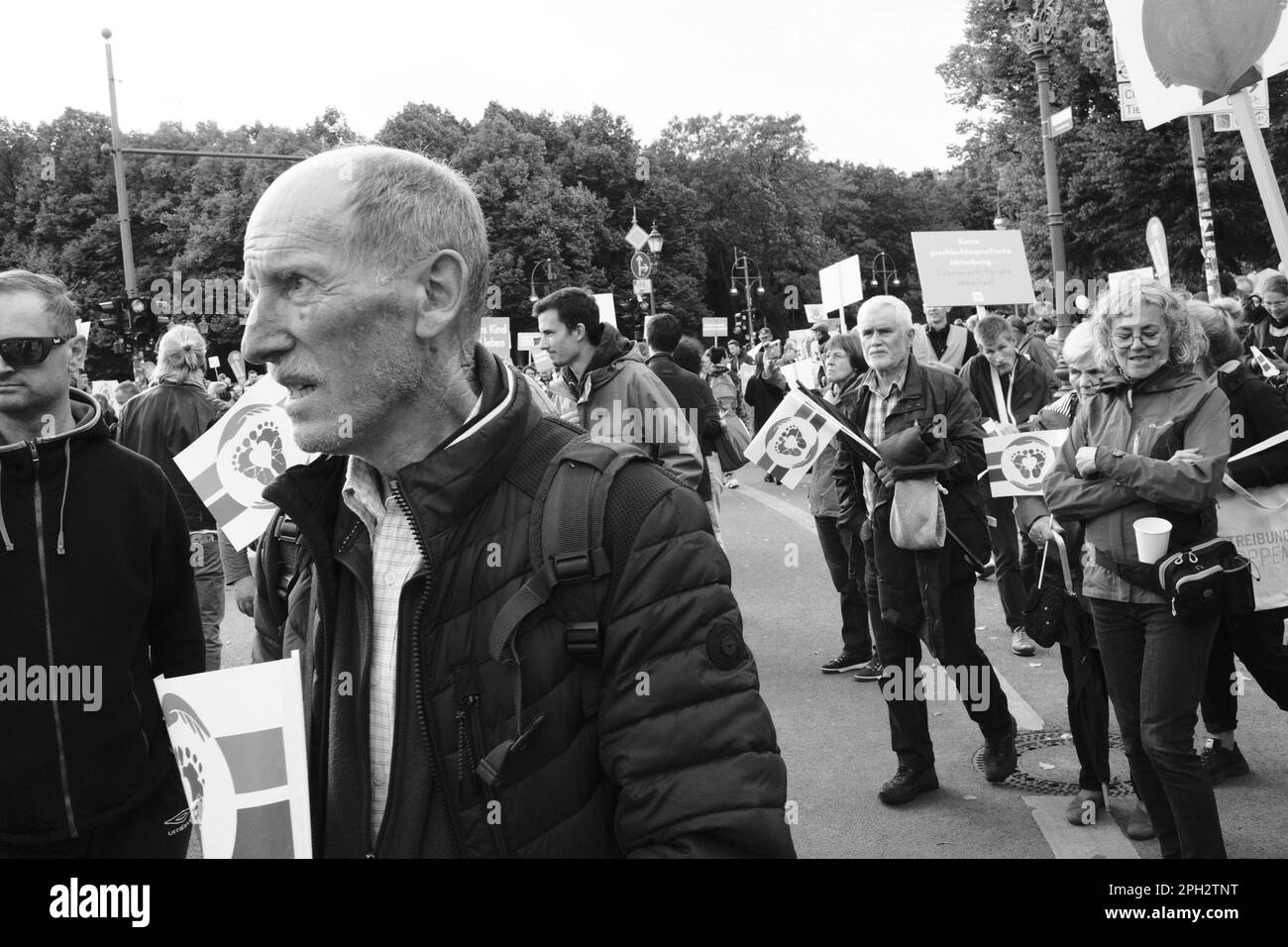 Berlin Brandenburger Tor, Marsch fuer das Leben. Mars pour la vie Banque D'Images