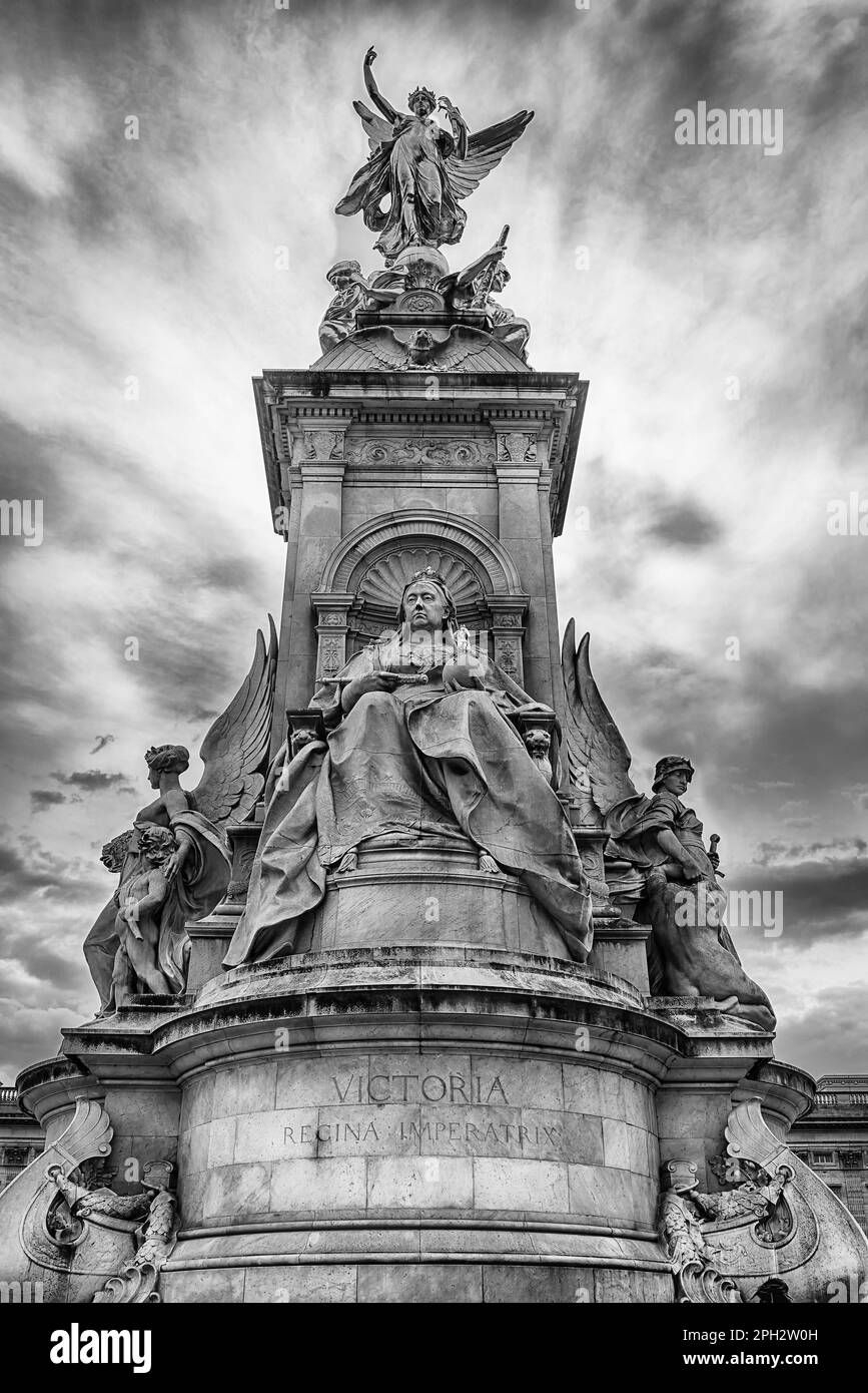 Victoria Memorial à Buckingham Palace, site emblématique du centre de Londres, Angleterre, Royaume-Uni Banque D'Images