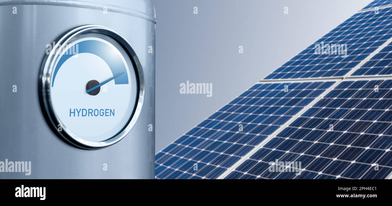 Concept de production d'hydrogène vert. Photo de haute qualité Banque D'Images
