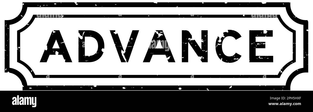 Grafez le tampon en caoutchouc à mot avancé noir sur fond blanc Illustration de Vecteur